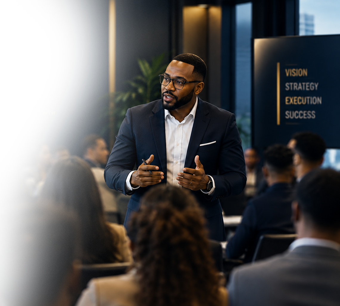 Drick Enterprise executive coach leading a business strategy session